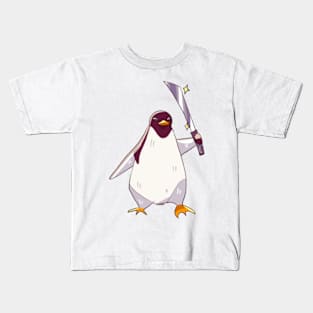 Penguin with machete Kids T-Shirt